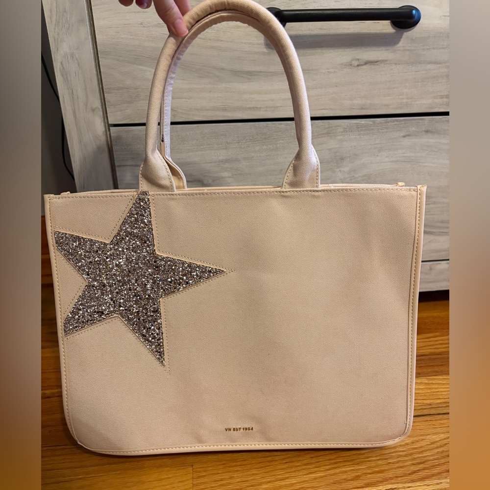 Vintage Havana pink/Tan Tote with Glitter Star
